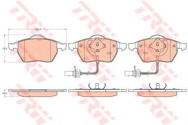 Set placute frana,frana disc VW PASSAT (3C2) (2005 - 2010) TRW GDB1307 piesa NOUA