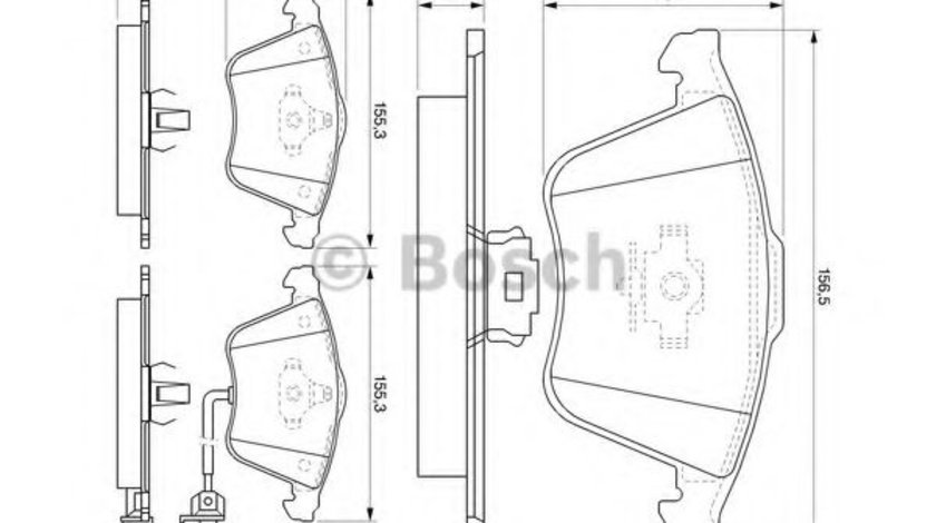 Set placute frana,frana disc VW PASSAT CC (357) (2008 - 2012) BOSCH 0 986 494 103 piesa NOUA