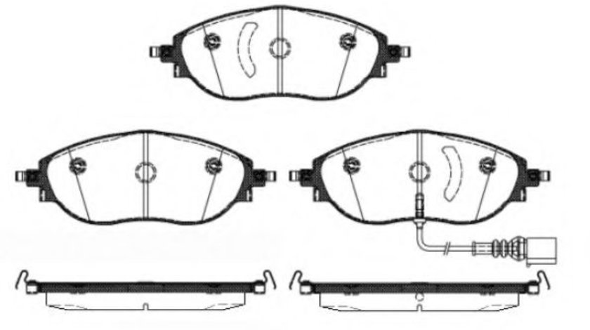 Set placute frana,frana disc VW PASSAT CC (357) (2008 - 2012) REMSA 1470.01 piesa NOUA