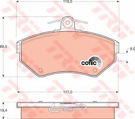 Set placute frana,frana disc VW PASSAT Variant (3B5) (1997 - 2001) TRW GDB1266 piesa NOUA