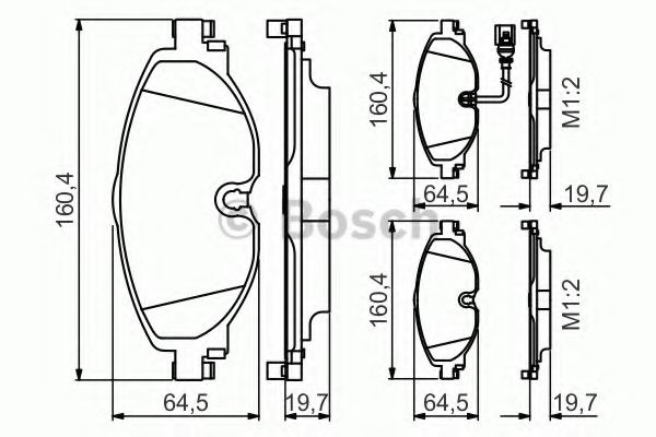 Set placute frana,frana disc VW PASSAT Variant (3G5) (2014 - 2016) BOSCH 0 986 495 347 piesa NOUA