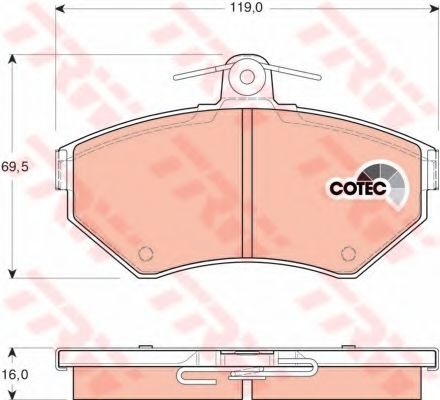 Set placute frana,frana disc VW PASSAT Variant (3A5, 35I) (1988 - 1997) TRW GDB1437 piesa NOUA