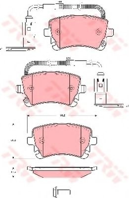 Set placute frana,frana disc VW PHAETON (3D) (2002 - 2016) TRW GDB1508 piesa NOUA