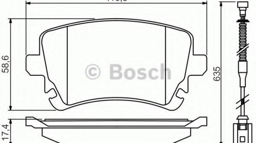 Set placute frana,frana disc VW PHAETON (3D) (2002 - 2016) BOSCH 0 986 494 669 piesa NOUA