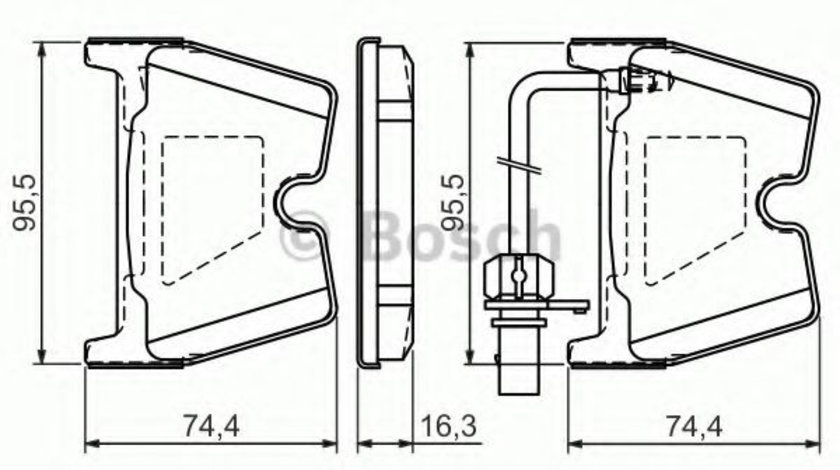 Set placute frana,frana disc VW PHAETON (3D) (2002 - 2016) BOSCH 0 986 494 216 piesa NOUA