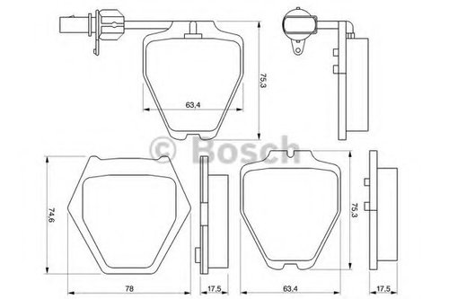 Set placute frana,frana disc VW PHAETON (3D) (2002 - 2016) BOSCH 0 986 424 690 piesa NOUA