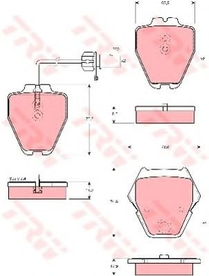 Set placute frana,frana disc VW PHAETON (3D) (2002 - 2016) TRW GDB1505 piesa NOUA