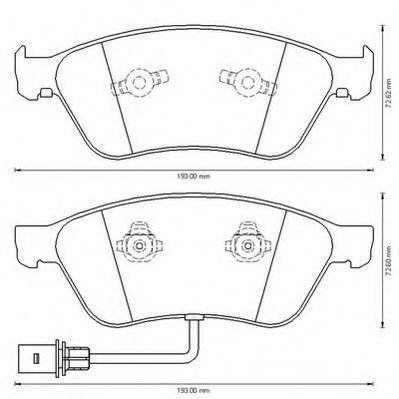 Set placute frana,frana disc VW PHAETON (3D) (2002 - 2016) JURID 573207JC piesa NOUA