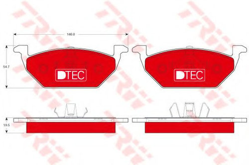 Set placute frana,frana disc VW POLO (6R, 6C) (2009 - 2016) TRW GDB1984DTE piesa NOUA