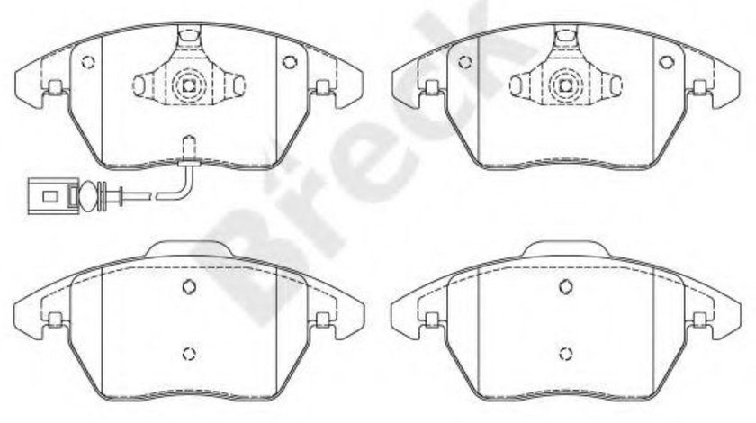 Set placute frana,frana disc VW POLO (6R, 6C) (2009 - 2016) Break 23587 00 701 10 piesa NOUA