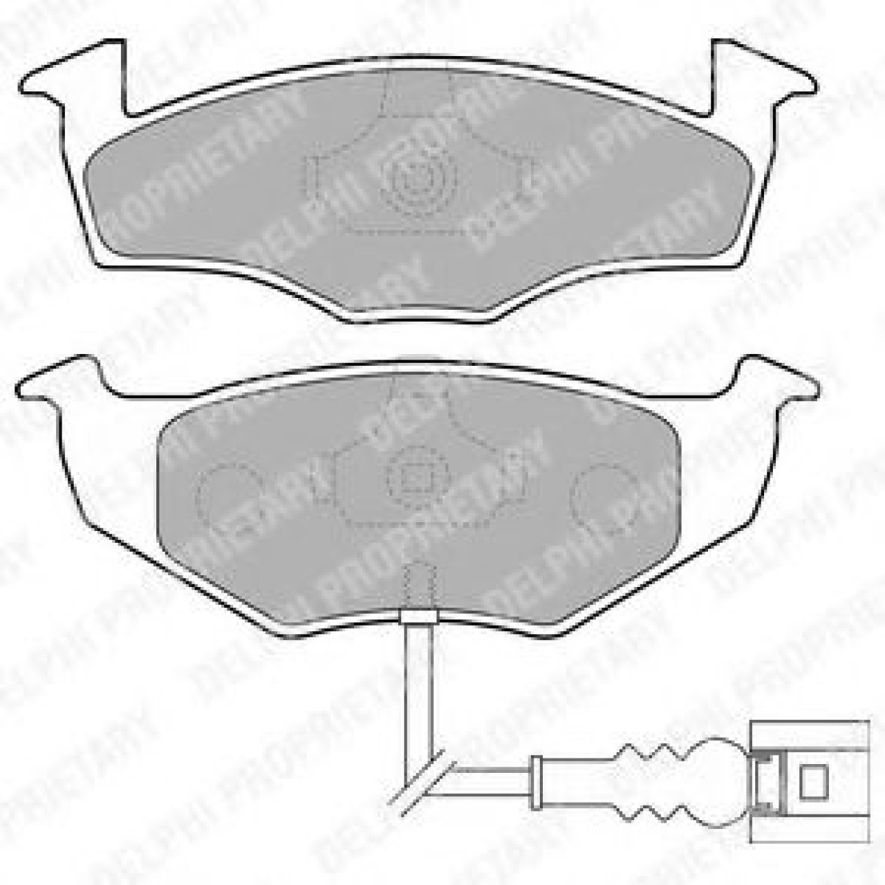 Set placute frana,frana disc VW POLO (9N) (2001 - 2012) DELPHI LP1709 piesa NOUA