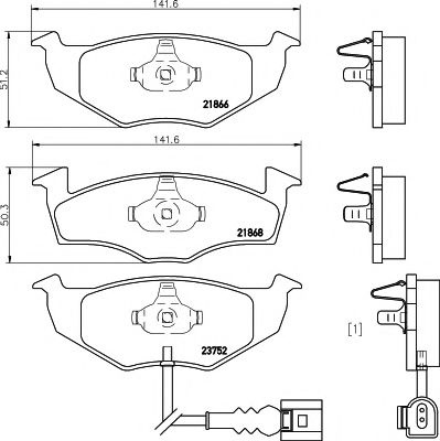 Set placute frana,frana disc VW POLO (9N) (2001 - 2012) TEXTAR 2186801 piesa NOUA