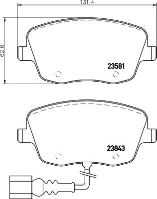 Set placute frana,frana disc VW POLO (9N) (2001 - 2012) TEXTAR 2358102 piesa NOUA