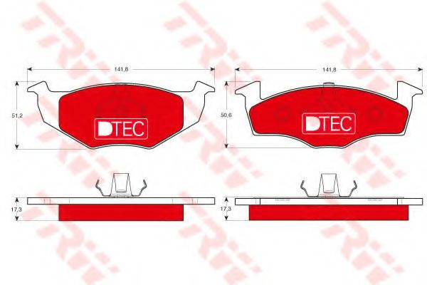 Set placute frana,frana disc VW POLO (9N) (2001 - 2012) TRW GDB1274DTE piesa NOUA