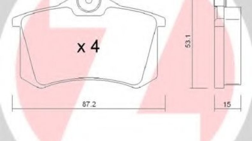 Set placute frana,frana disc VW POLO CLASSIC (6KV2) (1995 - 2006) ZIMMERMANN 20961.152.1 piesa NOUA