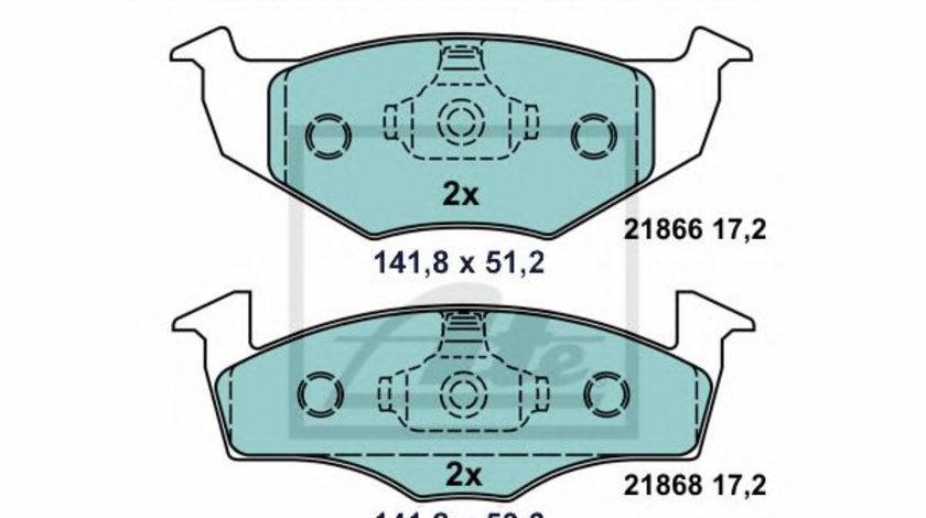 Set placute frana,frana disc VW POLO CLASSIC (6KV2) (1995 - 2006) ATE 13.0470-7100.2 piesa NOUA