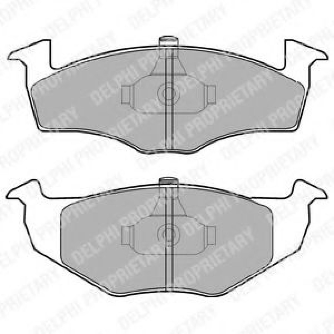 Set placute frana,frana disc VW POLO CLASSIC (6KV2) (1995 - 2006) DELPHI LP1601 piesa NOUA