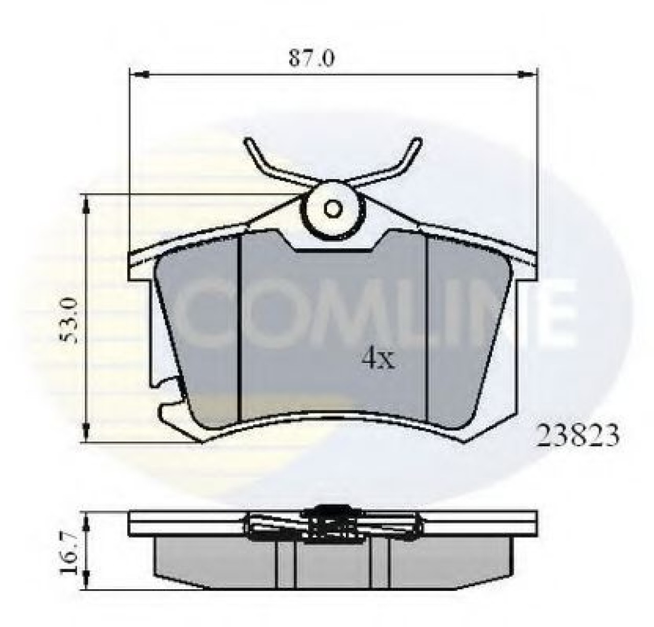 Set placute frana,frana disc VW SCIROCCO (137, 138) (2008 - 2016) COMLINE CBP01761 piesa NOUA