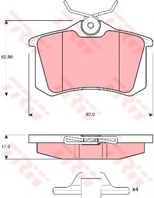 Set placute frana,frana disc VW SHARAN (7M8, 7M9, 7M6) (1995 - 2010) TRW GDB1328 piesa NOUA