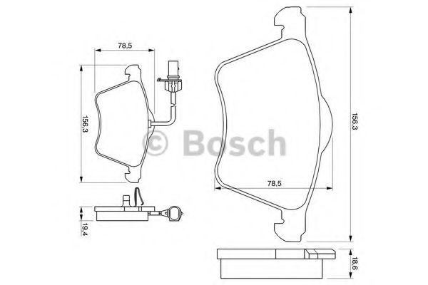 Set placute frana,frana disc VW SHARAN (7M8, 7M9, 7M6) (1995 - 2010) BOSCH 0 986 424 780 piesa NOUA