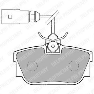 Set placute frana,frana disc VW SHARAN (7M8, 7M9, 7M6) (1995 - 2010) DELPHI LP1733 piesa NOUA