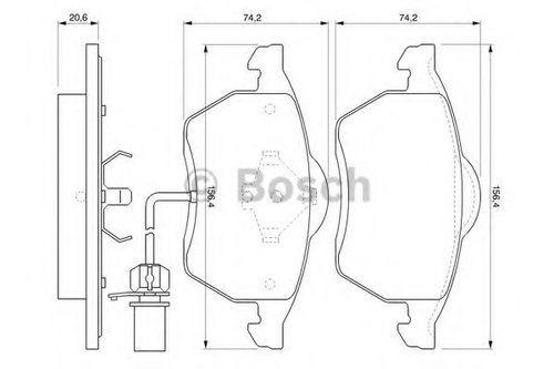 Set placute frana,frana disc VW SHARAN (7M8, 7M9, 7M6) (1995 - 2010) BOSCH 0 986 494 035 piesa NOUA