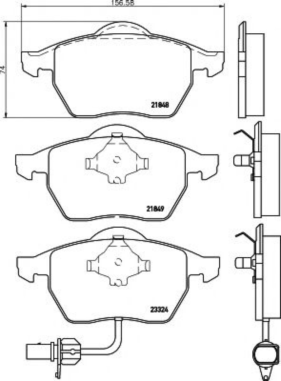 Set placute frana,frana disc VW SHARAN (7M8, 7M9, 7M6) (1995 - 2010) TEXTAR 2184903 piesa NOUA