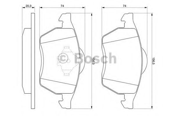 Set placute frana,frana disc VW SHARAN (7M8, 7M9, 7M6) (1995 - 2010) BOSCH 0 986 494 003 piesa NOUA