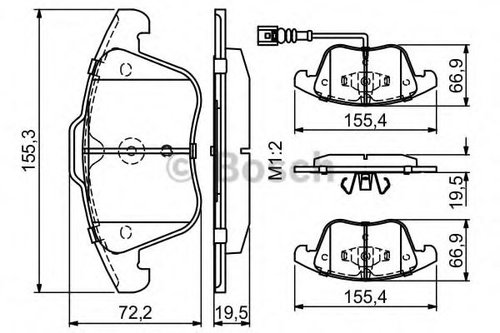 Set placute frana,frana disc VW TIGUAN (5N) (2007 - 2016) BOSCH 0 986 494 372 piesa NOUA