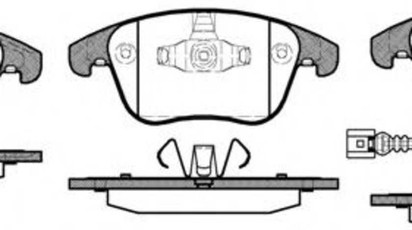 Set placute frana,frana disc VW TIGUAN (5N) (2007 - 2016) REMSA 1219.21 piesa NOUA