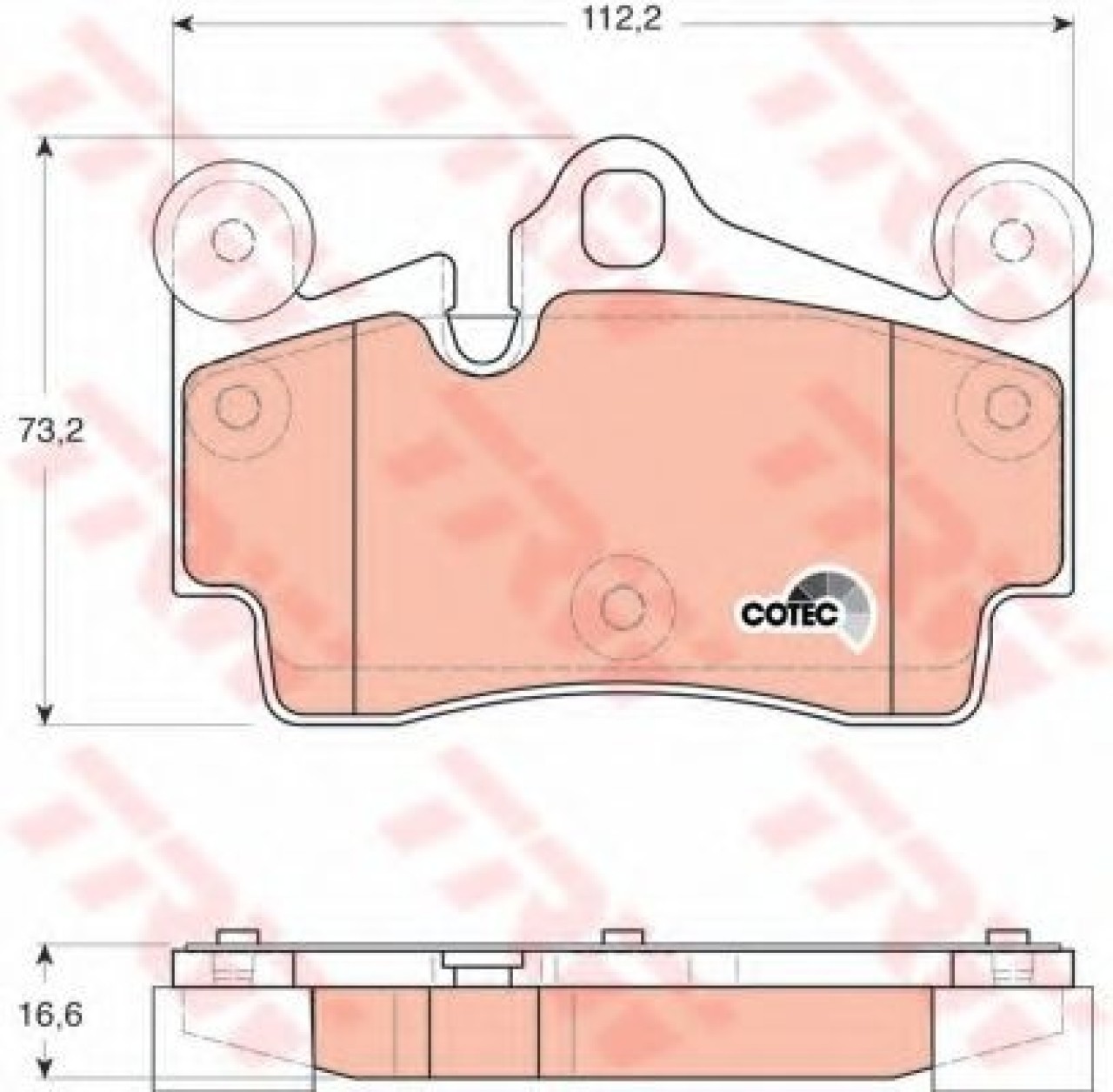 Set placute frana,frana disc VW TOUAREG (7LA, 7L6, 7L7) (2002 - 2010) TRW GDB1653 piesa NOUA