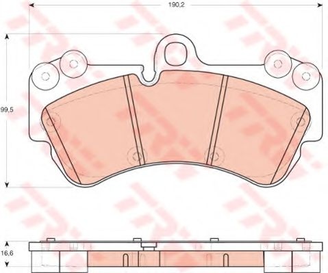 Set placute frana,frana disc VW TOUAREG (7LA, 7L6, 7L7) (2002 - 2010) TRW GDB1720 piesa NOUA