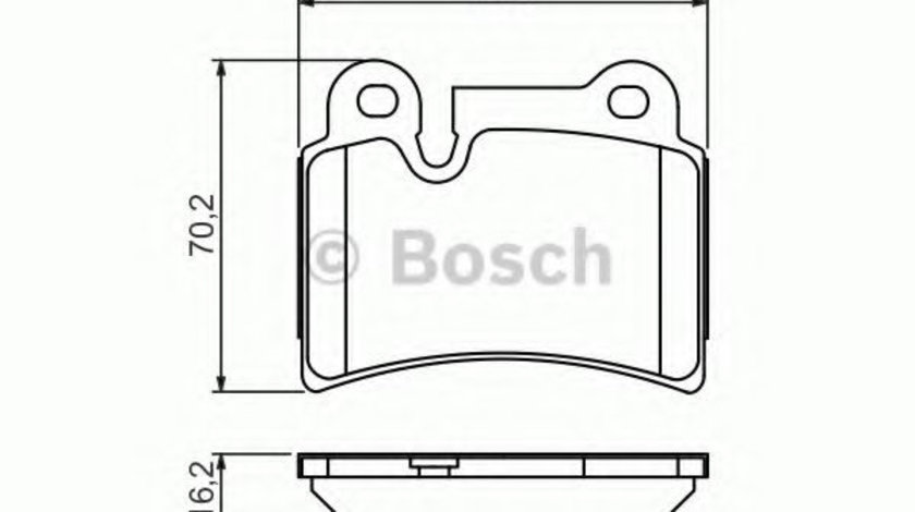 Set placute frana,frana disc VW TOUAREG (7LA, 7L6, 7L7) (2002 - 2010) BOSCH 0 986 494 210 piesa NOUA