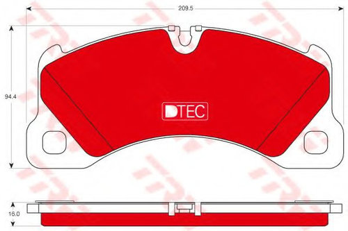 Set placute frana,frana disc VW TOUAREG (7LA, 7L6, 7L7) (2002 - 2010) TRW GDB1774DTE piesa NOUA