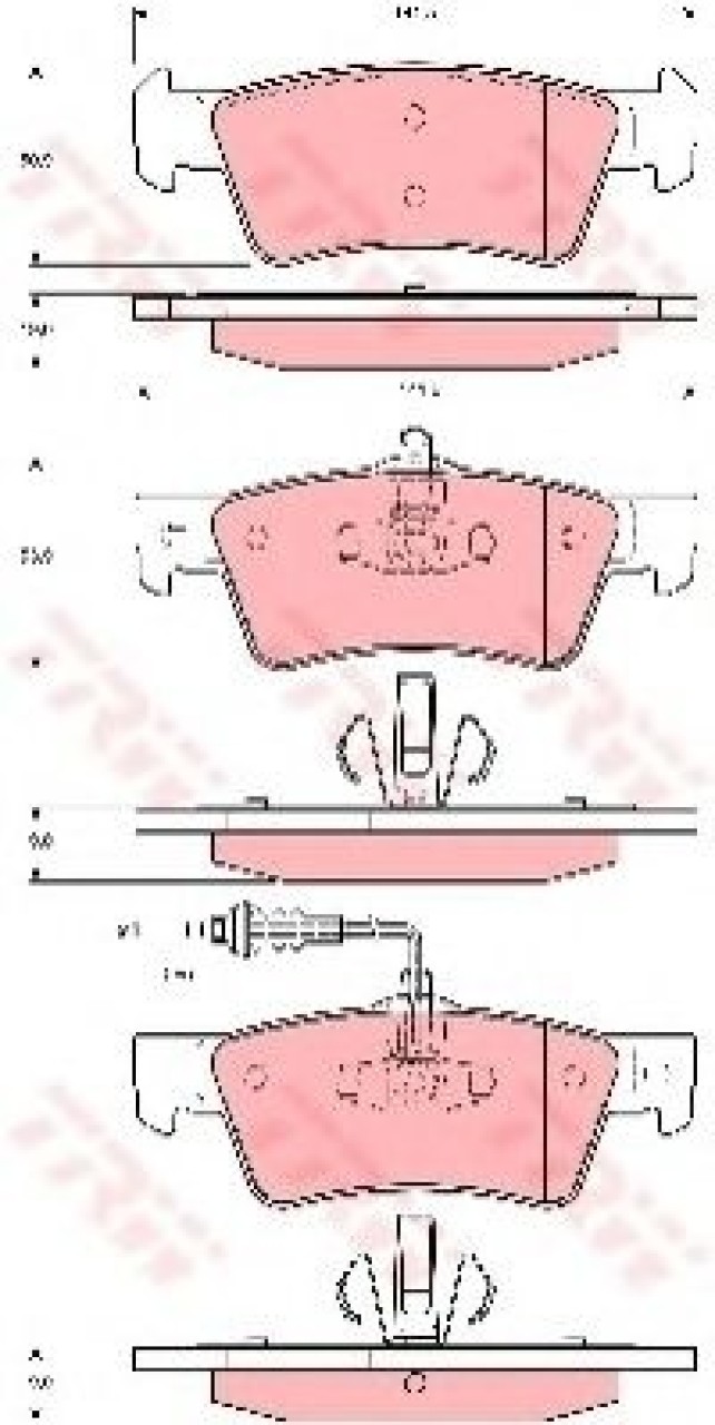 Set placute frana,frana disc VW TOUAREG (7LA, 7L6, 7L7) (2002 - 2010) TRW GDB1671 piesa NOUA