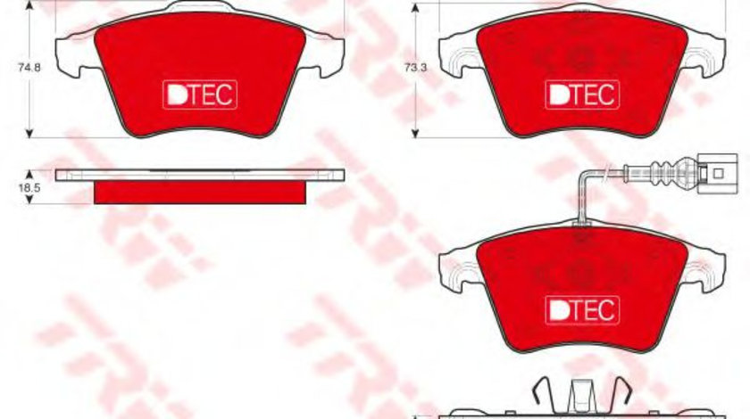 Set placute frana,frana disc VW TOUAREG (7LA, 7L6, 7L7) (2002 - 2010) TRW GDB1721DTE piesa NOUA