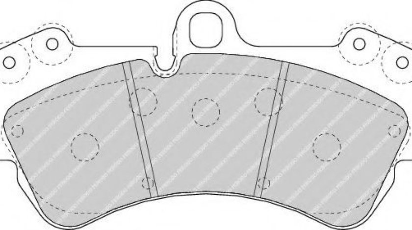 Set placute frana,frana disc VW TOUAREG (7LA, 7L6, 7L7) (2002 - 2010) FERODO FDB1625 piesa NOUA