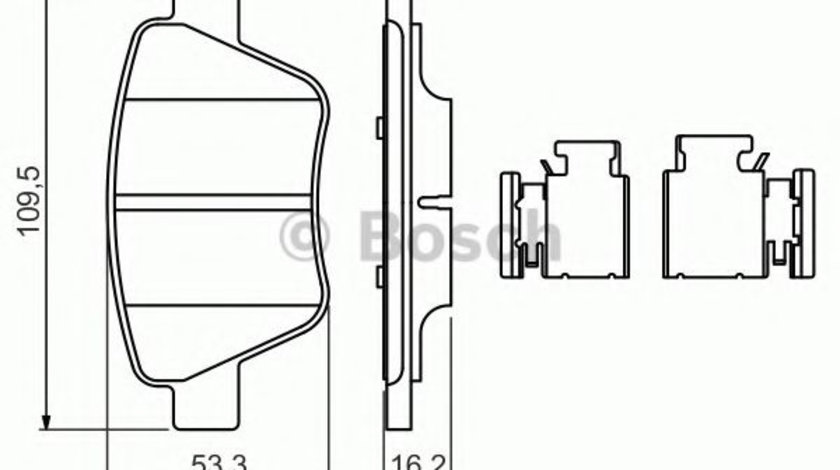 Set placute frana,frana disc VW TOURAN (1T3) (2010 - 2015) BOSCH 0 986 494 643 piesa NOUA