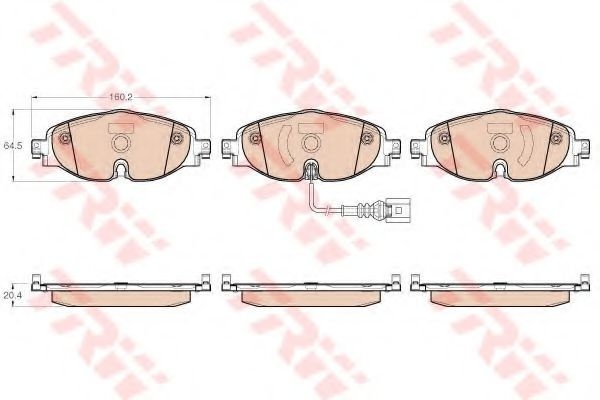 Set placute frana,frana disc VW TOURAN (5T1) (2015 - 2016) TRW GDB1956 piesa NOUA