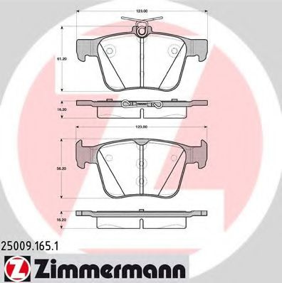 Set placute frana,frana disc VW TOURAN (5T1) (2015 - 2016) ZIMMERMANN 25009.165.1 piesa NOUA