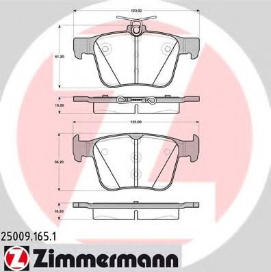 Set placute frana,frana disc VW TOURAN (5T1) (2015 - 2016) ZIMMERMANN 25009.165.1 piesa NOUA