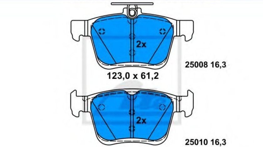 Set placute frana,frana disc VW TOURAN (5T1) (2015 - 2016) ATE 13.0460-7293.2 piesa NOUA