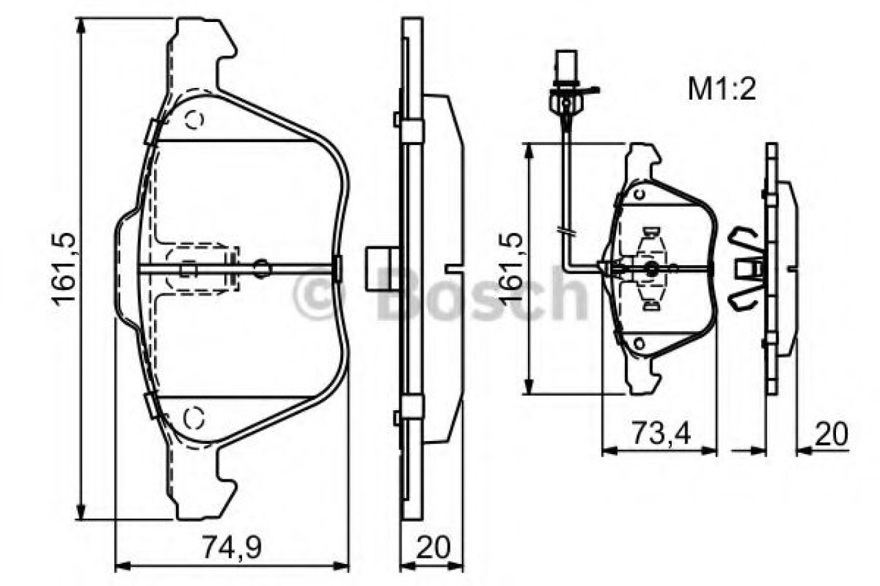 Set placute frana,frana disc VW TRANSPORTER IV bus (70XB, 70XC, 7DB, 7DW, 7DK) (1990 - 2003) BOSCH 0 986 424 777 piesa NOUA
