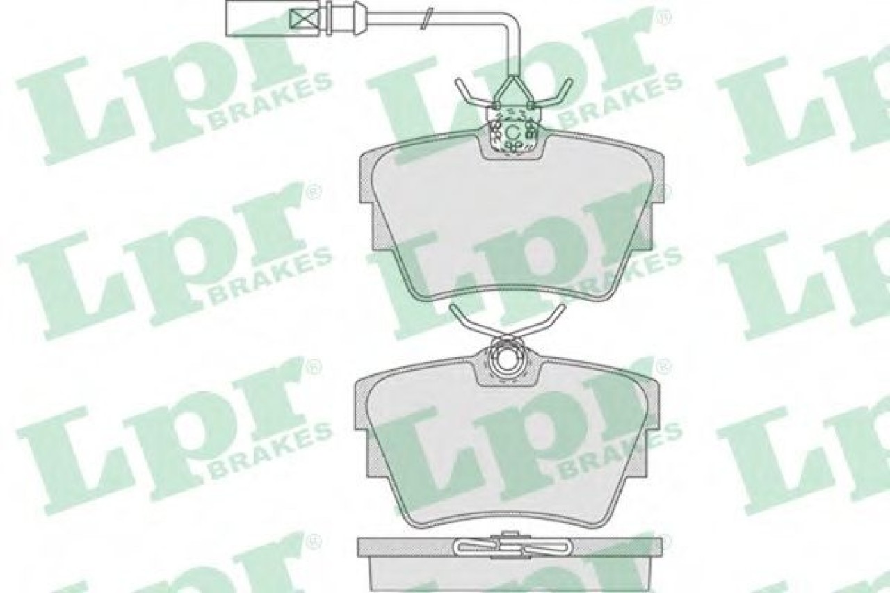 Set placute frana,frana disc VW TRANSPORTER IV caroserie (70XA) (1990 - 2003) LPR 05P786 piesa NOUA