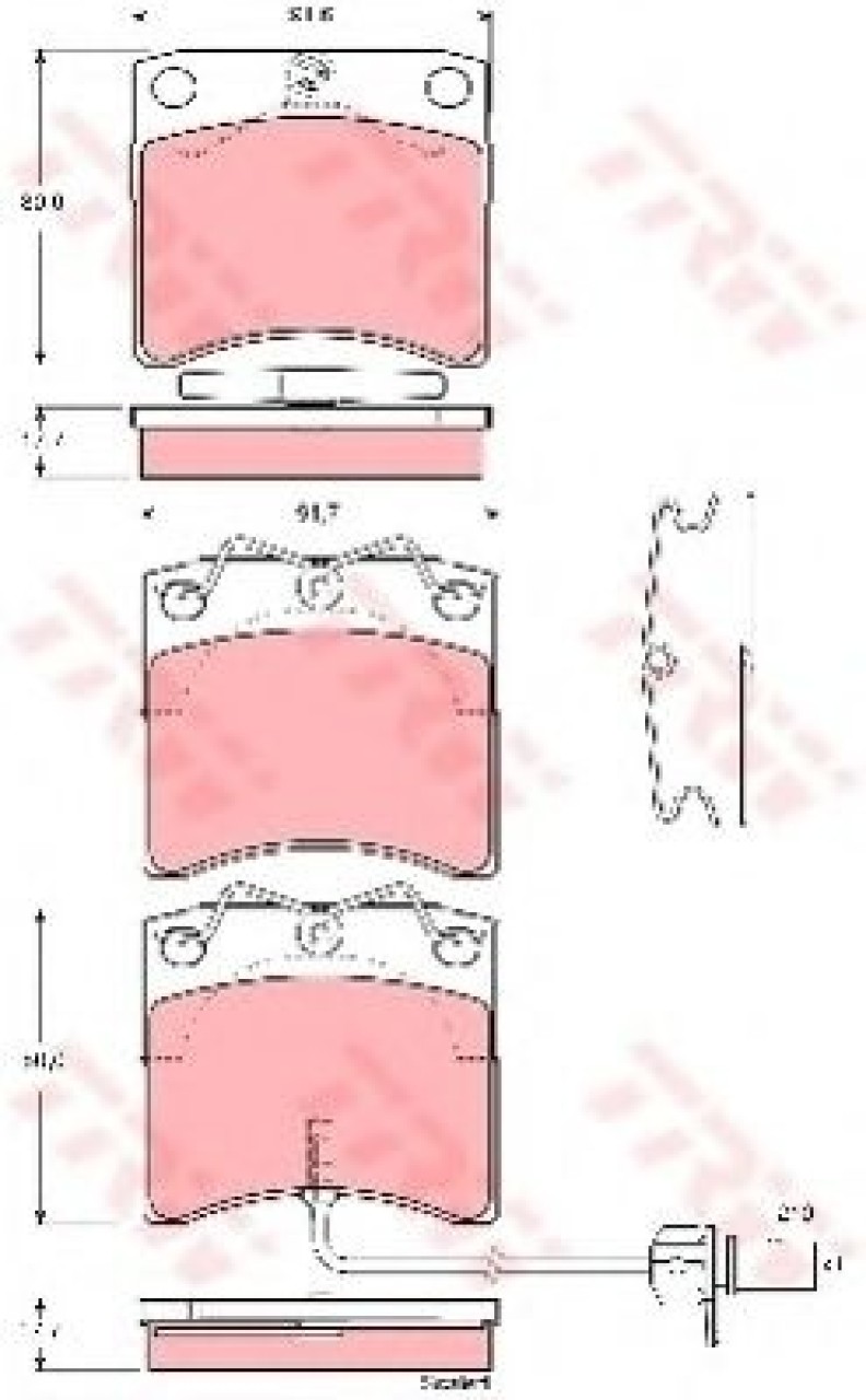 Set placute frana,frana disc VW TRANSPORTER IV caroserie (70XA) (1990 - 2003) TRW GDB1368 piesa NOUA