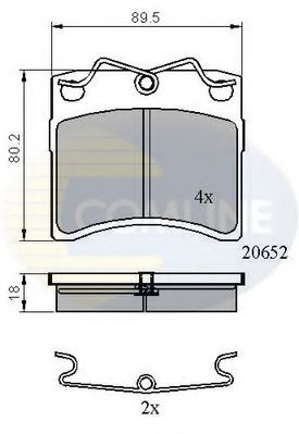 Set placute frana,frana disc VW TRANSPORTER IV bus (70XB, 70XC, 7DB, 7DW, 7DK) (1990 - 2003) COMLINE CBP0925 piesa NOUA