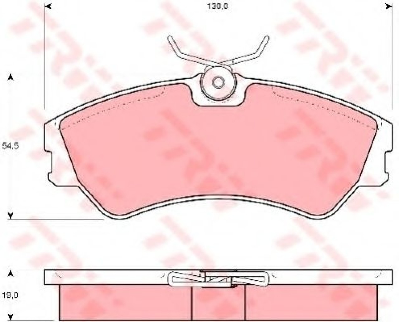 Set placute frana,frana disc VW TRANSPORTER IV bus (70XB, 70XC, 7DB, 7DW, 7DK) (1990 - 2003) TRW GDB862 piesa NOUA
