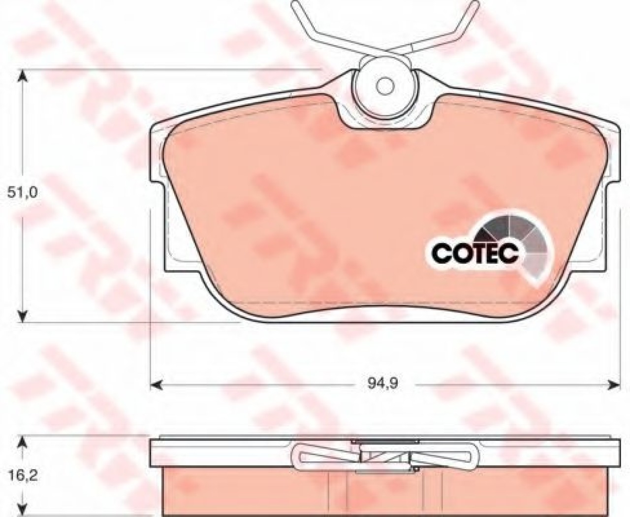 Set placute frana,frana disc VW TRANSPORTER IV bus (70XB, 70XC, 7DB, 7DW, 7DK) (1990 - 2003) TRW GDB1325 piesa NOUA
