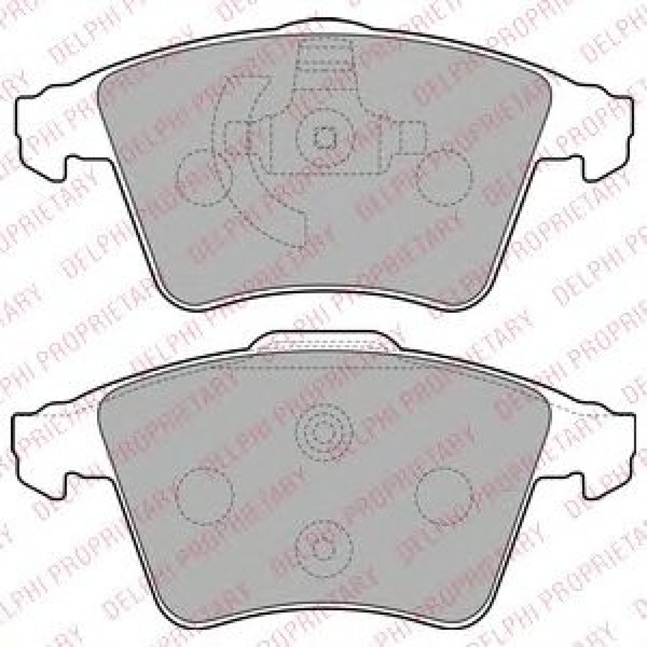 Set placute frana,frana disc VW TRANSPORTER V bus (7HB, 7HJ, 7EB, 7EJ, 7EF, 7EG, 7HF, 7EC) (2003 - 2016) DELPHI LP2224 piesa NOUA