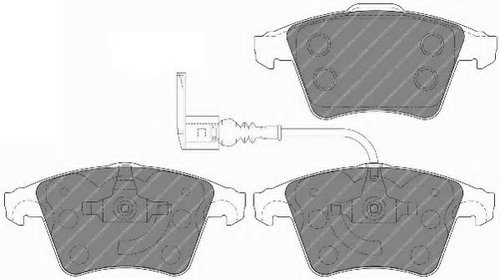 Set placute frana,frana disc VW TRANSPORTER V bus (7HB, 7HJ, 7EB, 7EJ, 7EF, 7EG, 7HF, 7EC) (2003 - 2...